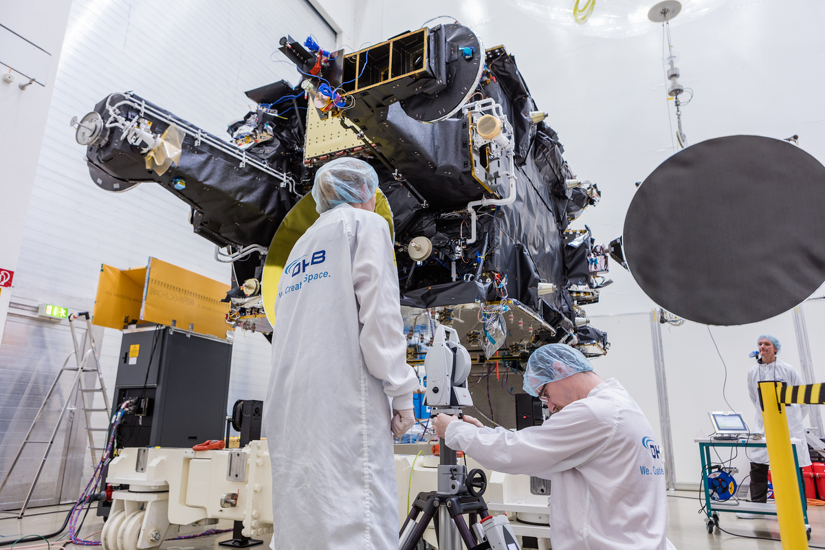 Prior to launch, each satellite has to complete a comprehensive environmental test campaign to ensure it can survive and operate in the hostile space environment.