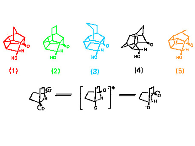 1- Structures of hydroxyketones studied and the mode of rearrangement by hydride shift.The neutron study was performed on D10