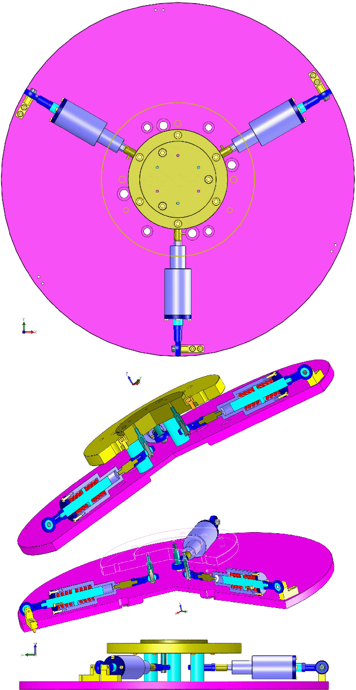 SolidWorks representation of the magnetic forces measurement system