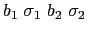 $b_1 \sigma_1 b_2 \sigma_2$