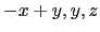 $-x+y,y,z$