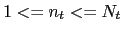 $1 <=n_t<=N_t$