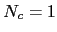 $N_c= 1$